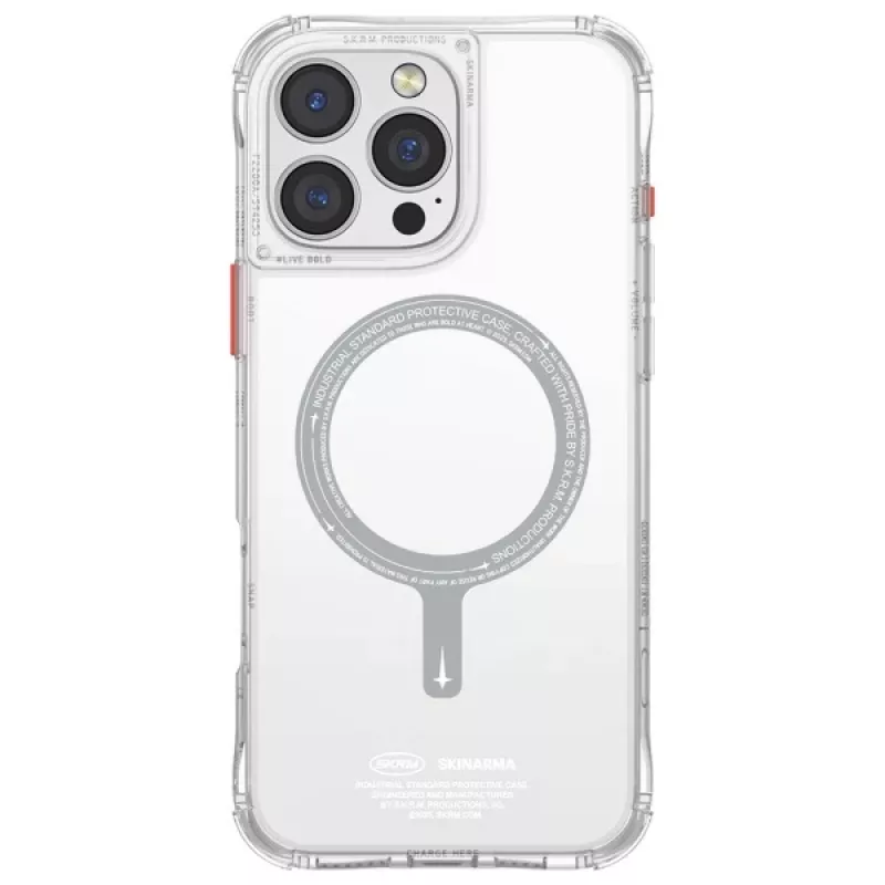 SKINARMA Saido Magnetic Charging Case für iPhone 16 Pro Max 6,9 Zoll Clear