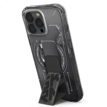 Skinarma Helio Case für iPhone 16 Pro Max 6,9 Zoll, magnetisches Laden + Griffständer, Schwarz