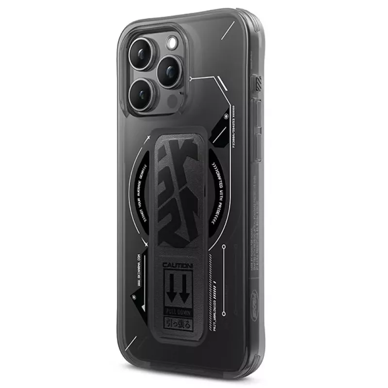 Skinarma Helio Case für iPhone 16 Pro Max 6,9 Zoll, magnetisches Laden + Griffständer, Schwarz