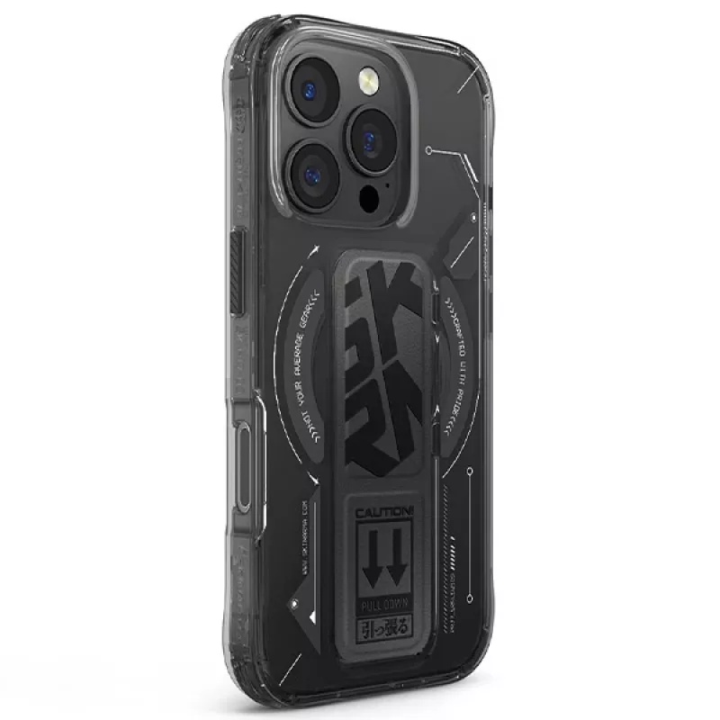 Skinarma Helio Case für iPhone 16 Pro Max 6,9 Zoll, magnetisches Laden + Griffständer, Schwarz