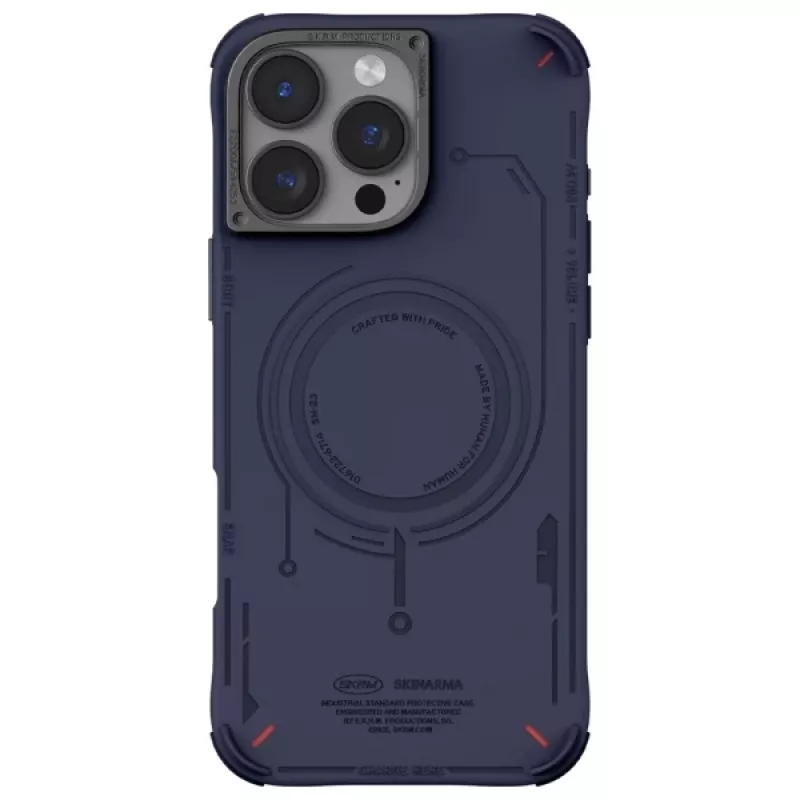SKINARMA Mecha Case für iPhone 16 Pro 6,3 Zoll Magnetisches Laden Navy