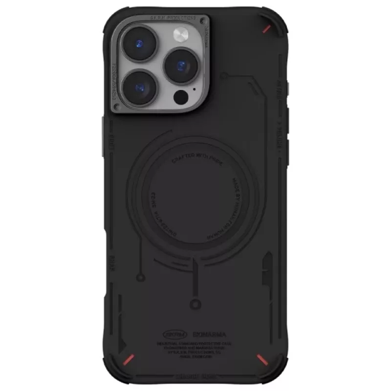 SKINARMA Mecha Case für Apple iPhone 16 Pro Max 6,9 Zoll Magnetic Charging Schwarz