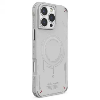 SKINARMA Mecha Case für iPhone 16 Pro Max 6,9 Zoll Magnetisches Laden Hellgrau
