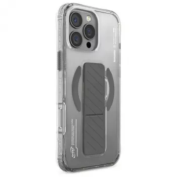 Skinarma Axon Case für iPhone 16 Pro 6,3 Zoll, magnetisches Laden + Griffständer, Titan
