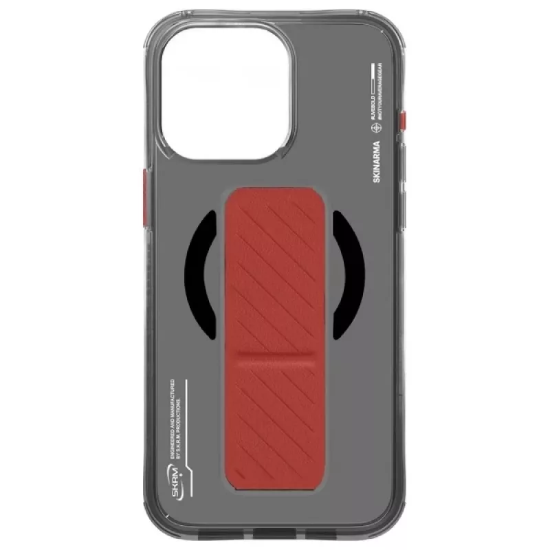 Skinarma Axon Case für iPhone 16 Pro Max 6,9 Zoll, magnetisches Laden + Griffständer, Schwarz