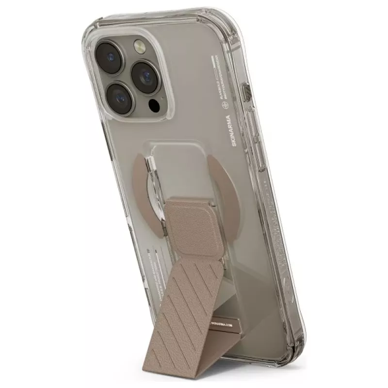 Skinarma Axon Case für iPhone 16 Pro Max 6,9 Zoll, magnetisches Laden + Griffständer, Champagner
