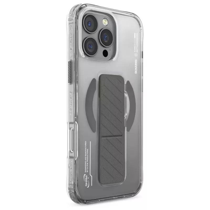 Skinarma Axon Case für iPhone 16 Pro Max 6,9 Zoll Magnetisches Laden + Griffständer Titan