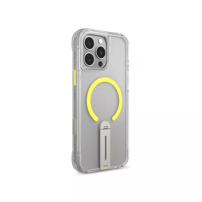 Skinarma Helix Magnetic Charging 360 Rotating Stand Case for iPhone 16 Pro, Transparent
