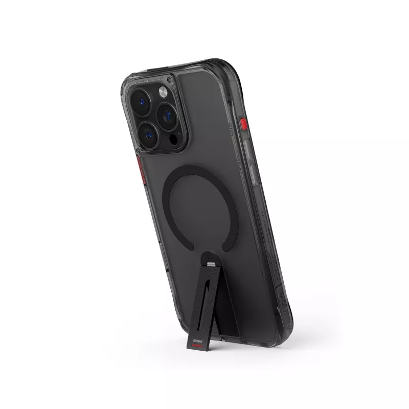 Skinarma Helix für iPhone 16 Pro Magnetic Charging 360 Rotating Stand Case Schwarz