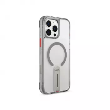 Skinarma Helix Case für iPhone 16 Pro, magnetisches Laden, 360° drehbarer Standfuß, Titan