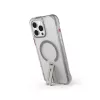 Skinarma Helix Case für iPhone 16 Pro, magnetisches Laden, 360° drehbarer Standfuß, Titan