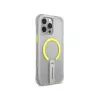 SKINARMA Helix Case für iPhone 16 Pro Max, magnetisch ladend, 360° drehbarer Standfuß, transparent