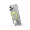 SKINARMA Helix Case für iPhone 16 Pro Max, magnetisch ladend, 360° drehbarer Standfuß, transparent