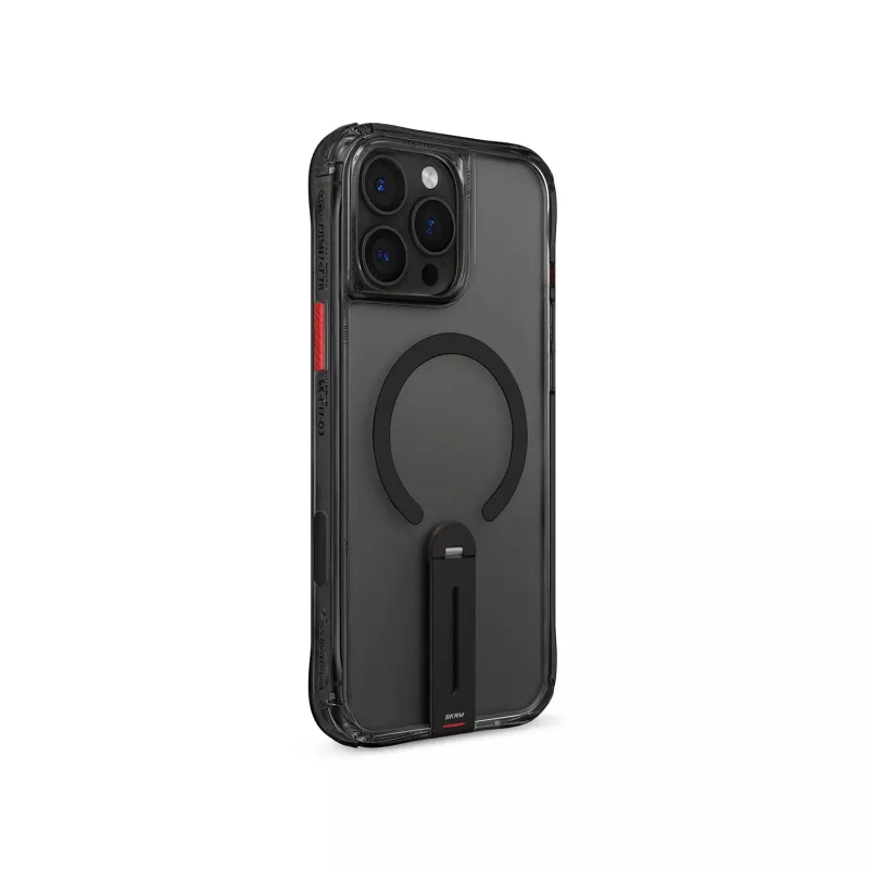 SKINARMA Helix Magnetic Charging 360 Rotating Stand Case für iPhone 16 Pro Max, Schwarz