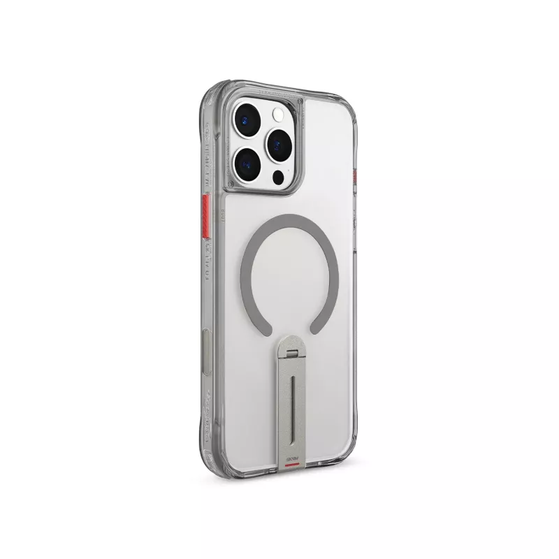Skinarma Helix Case für iPhone 16 Pro Max, magnetisch ladend, 360° drehbarer Standfuß, Titan