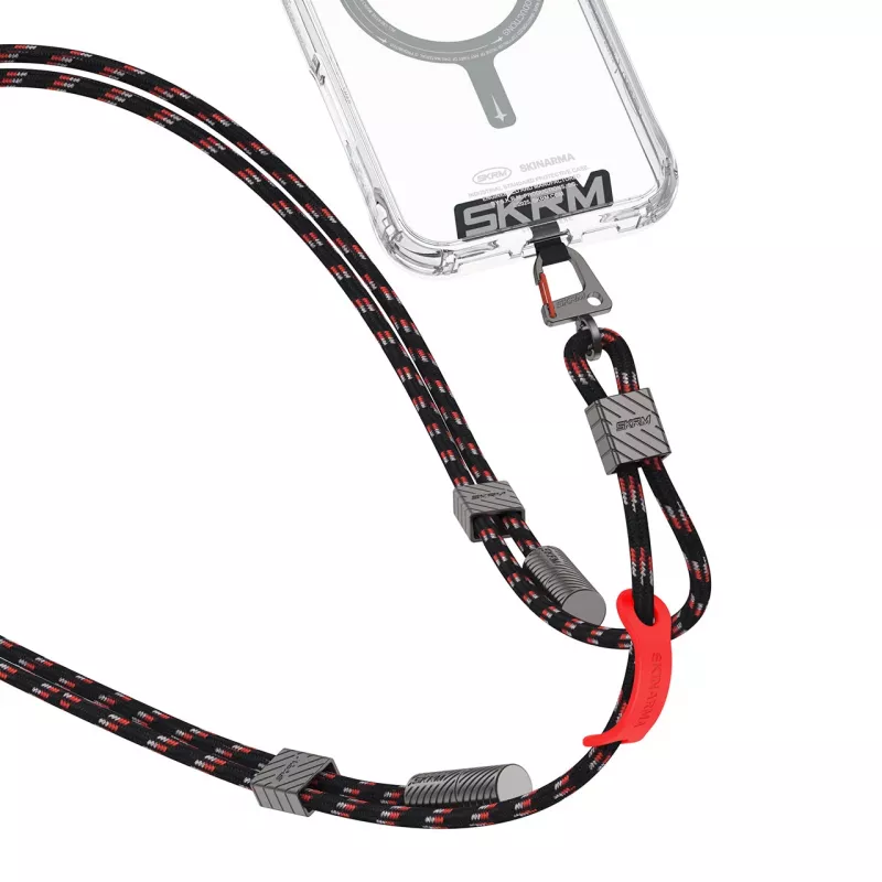 Skinarma Dyno Ve 2-in-1 USB-C auf USB-C Lanyard-Kabel, 80 cm, Schwarz