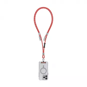 Skinarma Dyno Ve 2-in-1 Phone Lanyard mit USB-C-Ladekabel, 30 cm, Rot