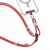 Skinarma Dyno Ve 2-in-1 Phone Lanyard mit USB-C-Ladekabel, 30 cm, Rot