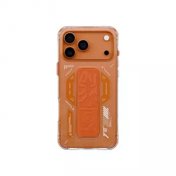 Skinarma Helio Case für iPhone 17 Pro Max Magnetic Charging + Grip Stand Orange