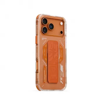 Skinarma Helio Case für iPhone 17 Pro Max Magnetic Charging + Grip Stand Orange