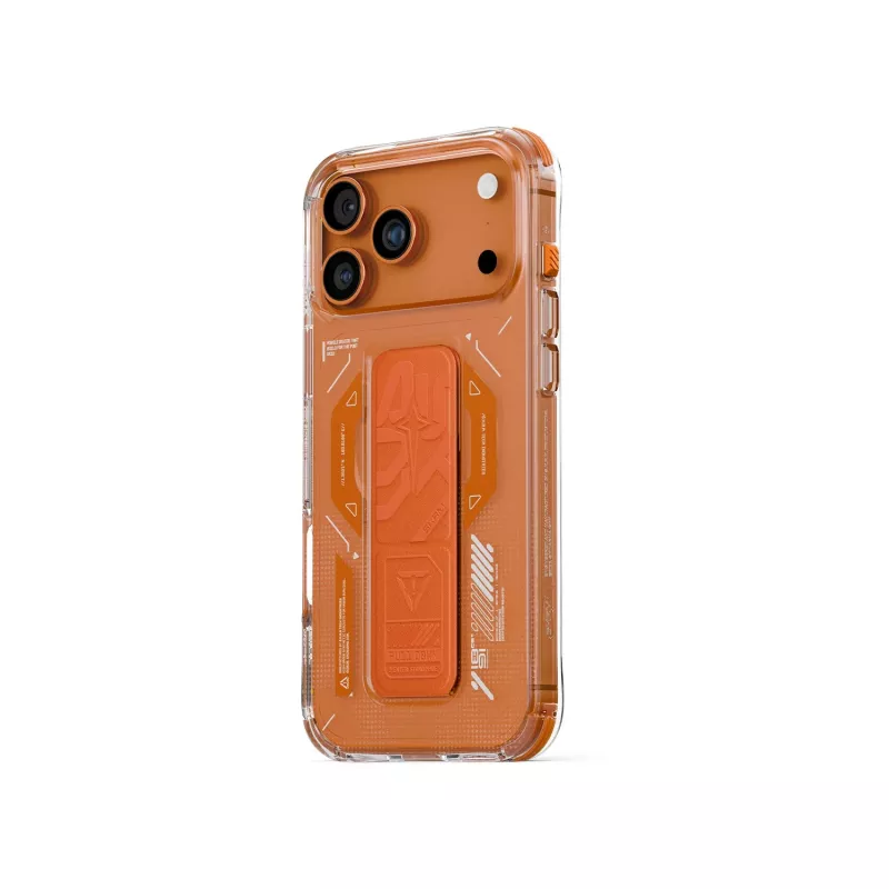 Skinarma Helio Case für iPhone 17 Pro Max Magnetic Charging + Grip Stand Orange