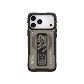 Skinarma Aegis Case für iPhone 17 Pro Magnetic Charging + Grip Stand Grau