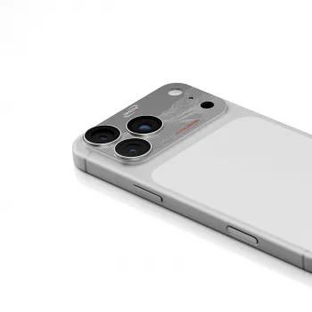 Skinarma Sonix Kameraobjektivschutz aus Vollaluminium für iPhone 17 Pro Max, Silber, Skin000389