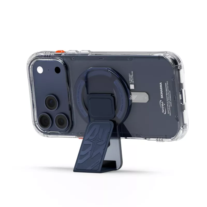 SKINARMA Arch XEPhaze Smart Grip-Stand Magnetic Phone Grip & Stand Blau