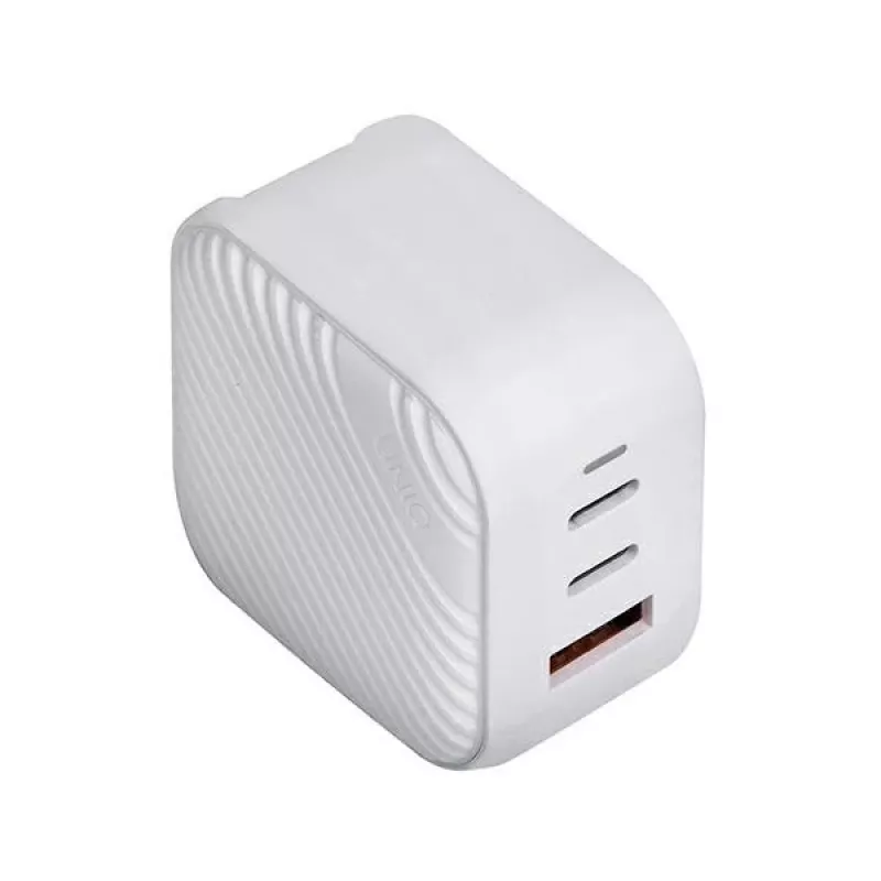 UNIQ Verge Pro 66W GaN USB-C Wall Charger Cloud White
