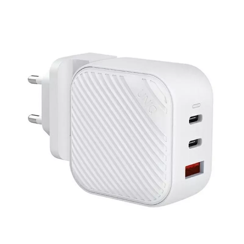 UNIQ Verge Pro 66W GaN USB-C Wall Charger Cloud White