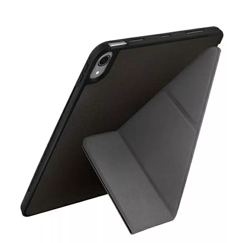UNIQ Transforma Rigor Folio Case für iPad Air 10,9 Zoll (4./5. Generation) - Anthrazitgrau mit antimikrobieller Beschichtung