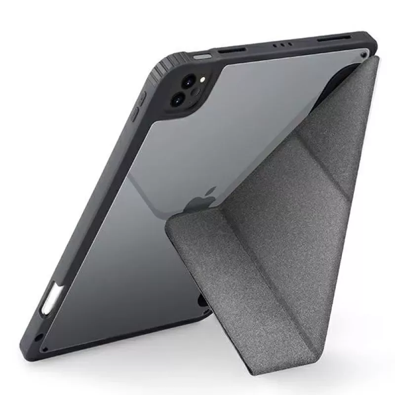 UNIQ Moven Case für iPad Pro 11 (2021/2020) und iPad Air 10.9 (2022/2020) mit antimikrobiellem Schutz - Anthrazitgrau