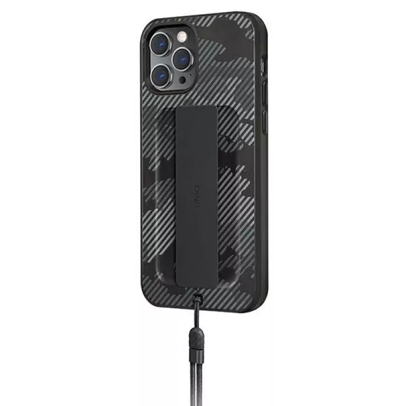 UNIQ Heldro Case für iPhone 12 Pro Max 6,7 Zoll Charcoal Camo Antimicrobial