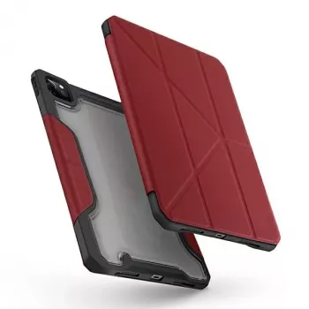 UNIQ Trexa Case für iPad Pro 11 Zoll 2021/2020 und iPad Air 10,9 Zoll 2022/2020, antimikrobiell, Rot