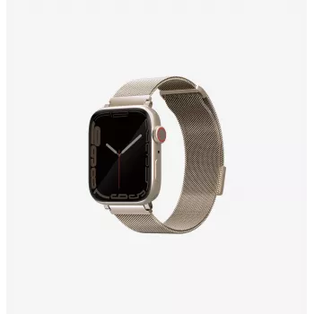 UNIQ Dante Apple Watch Armband Edelstahl-Gliederarmband Starlight 42/44/45mm Series 1-9/SE/SE2/SE3