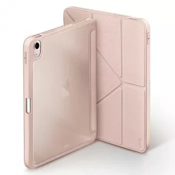 UNIQ Moven Antimicrobial Folio Case für iPad Air 10,9 Zoll (2020/2022) und iPad Air 11 Zoll (M2 2024) - Blush Pink