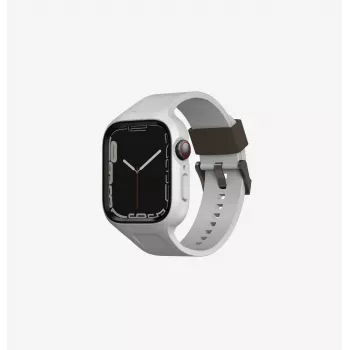 UNIQ Monos 2in1 Apple Watch Armband mit Case Series 4/5/6/7/8/9/SE/SE2/SE3 44/45mm Chalk Grey
