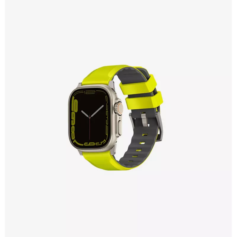 UNIQ Linus Apple Watch Armband Airosoft Silikon Moosgrün 42/44/45/49mm Series 1-9/SE/Ultra