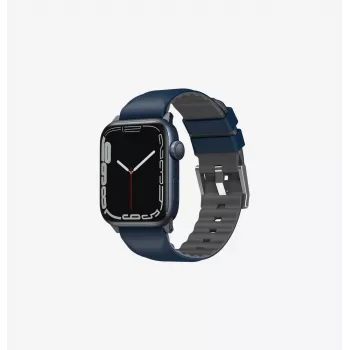 UNIQ Linus Apple Watch Armband Airosoft Silikon Nautical Blue 42/44/45/49mm