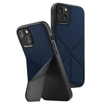 UNIQ Transforma Folio Case für iPhone 14 Plus / 15 Plus 6,7 Zoll Magclick Laden Elektrisches Blau