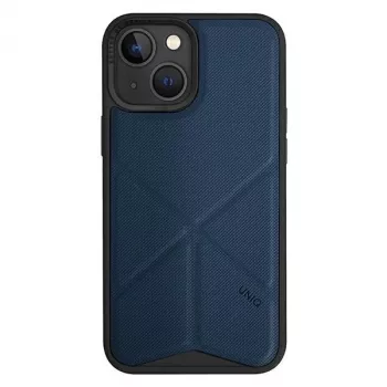 UNIQ Transforma Folio Case für iPhone 14 Plus / 15 Plus 6,7 Zoll Magclick Laden Elektrisches Blau
