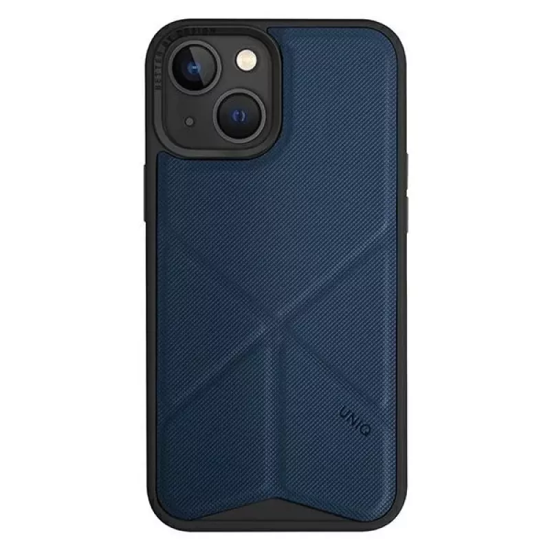 UNIQ Transforma Folio Case für iPhone 14 Plus / 15 Plus 6,7 Zoll Magclick Laden Elektrisches Blau