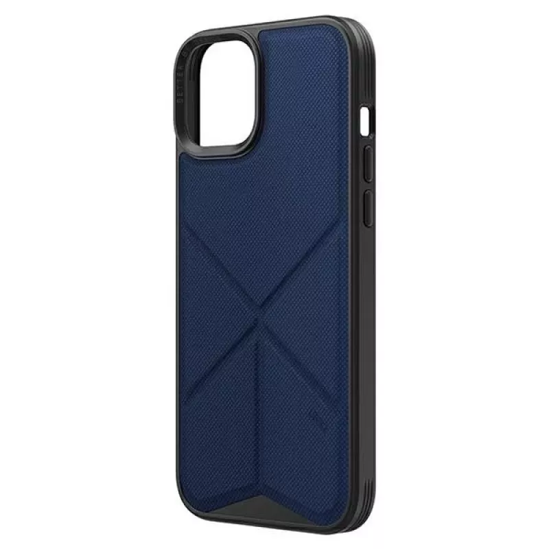 UNIQ Transforma Folio Case für iPhone 14 Plus / 15 Plus 6,7 Zoll Magclick Laden Elektrisches Blau