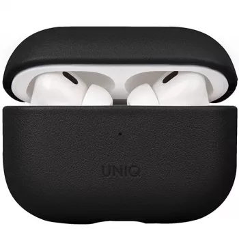 UNIQ Terra Case für AirPods Pro 2. Gen (2022/2023) - Echtes Leder, Dallas Black