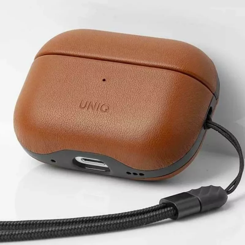 UNIQ Terra Genuine Leather Case for AirPods Pro 2nd Generation (2022/2023) - Toffee Brown
