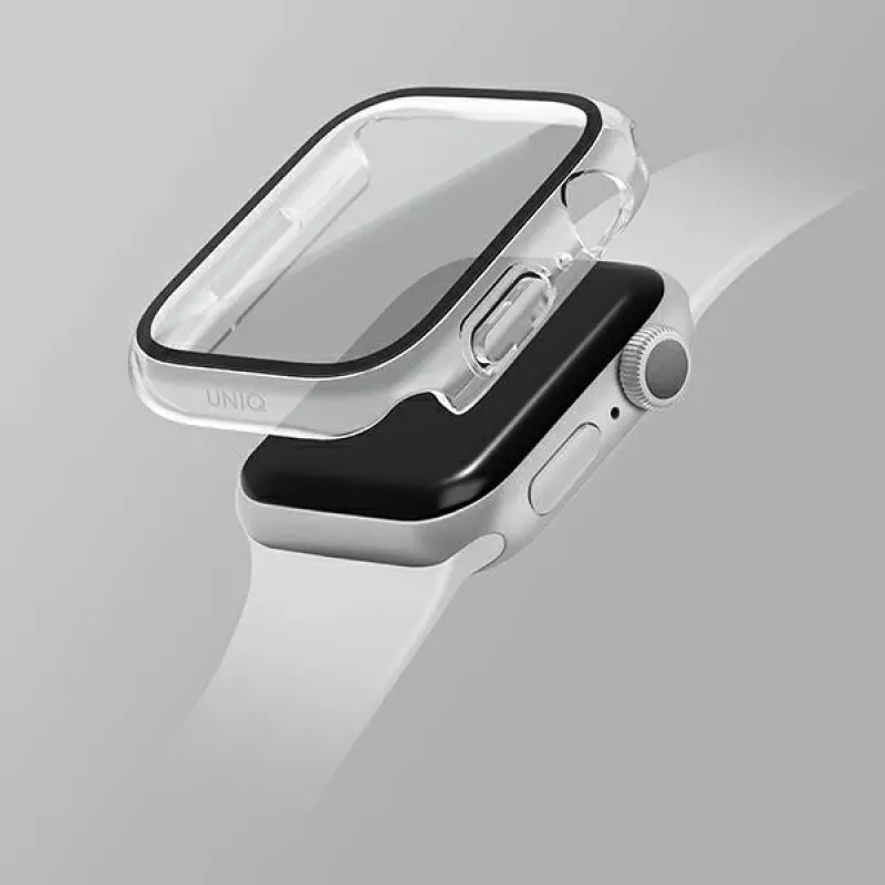 UNIQ Nautic Protective Case für Apple Watch Series 7/8/9 45mm, Klar/Transparent