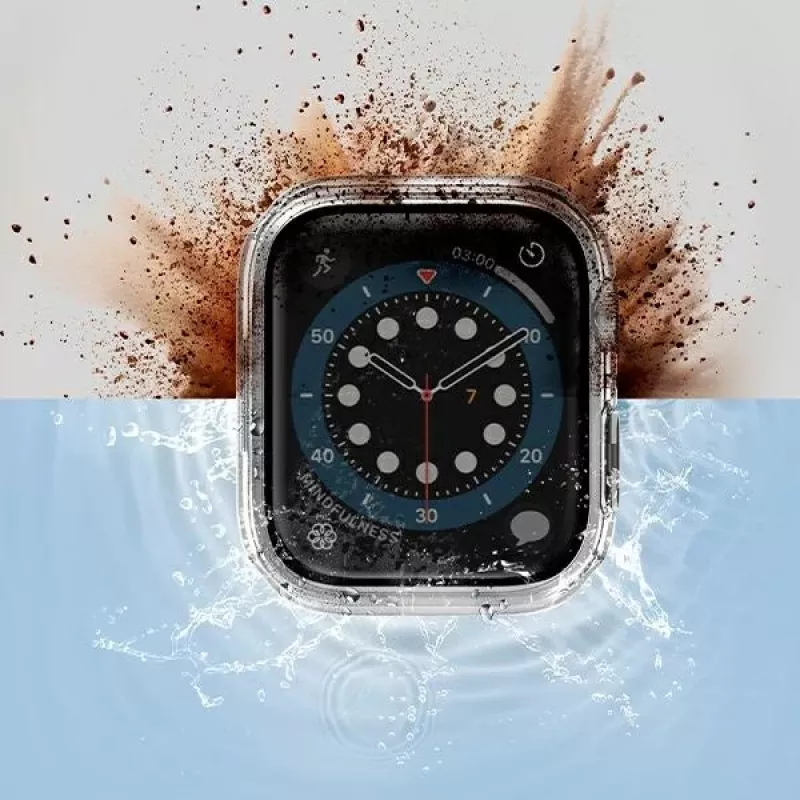 UNIQ Nautic Protective Case für Apple Watch Series 7/8/9 45mm, Klar/Transparent