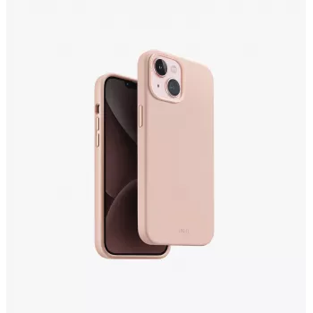 UNIQ Lino Hue Magclick Charging Case für iPhone 15/14/13 6,1 Zoll - Kreidegrau