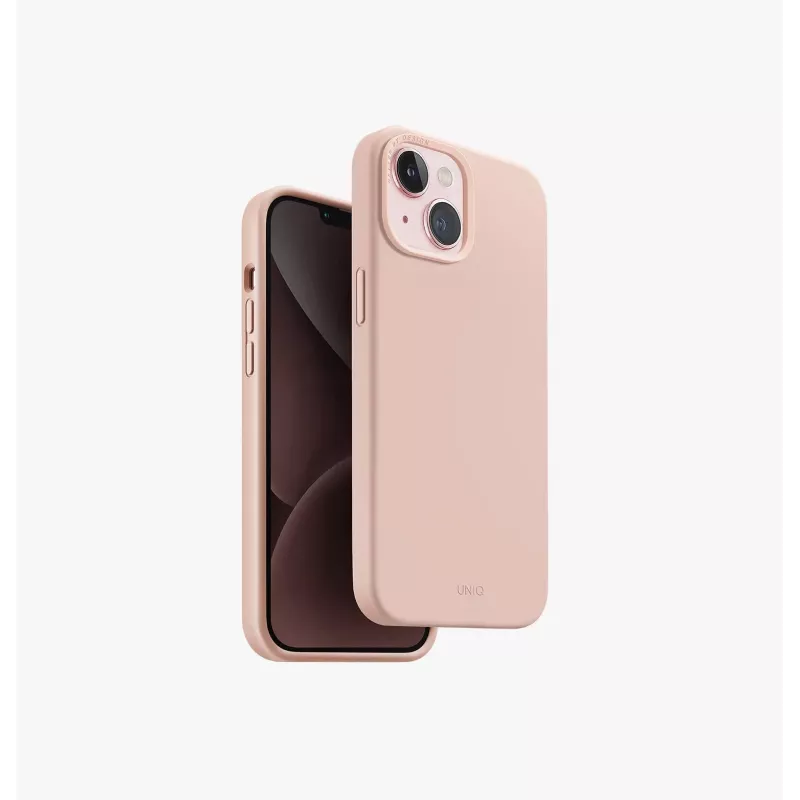 UNIQ Lino Hue Magclick Charging Case für iPhone 15/14/13 6,1 Zoll - Kreidegrau