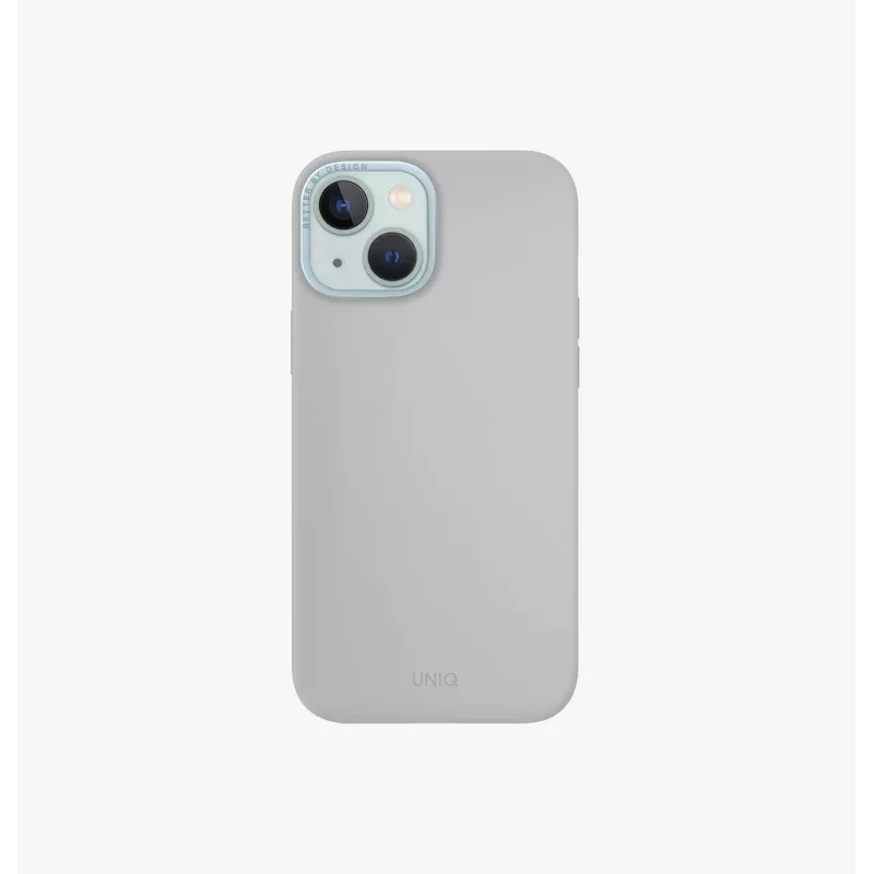 UNIQ Lino Hue Magclick Charging Case für iPhone 15/14/13 6,1 Zoll - Kreidegrau